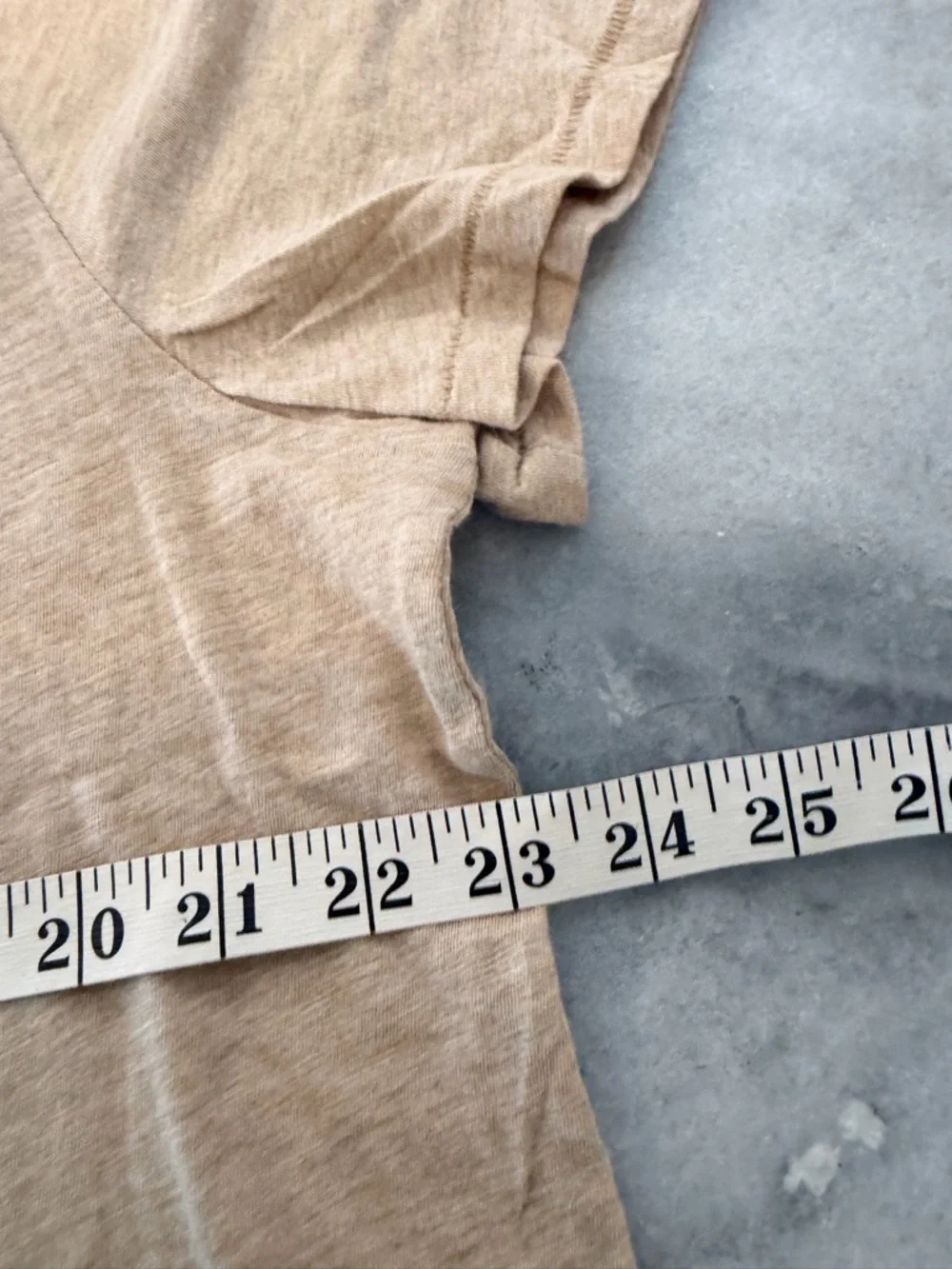 NWOT J. Crew Size 2X Oatmeal Vintage Cotton Short Sleeve Crew Neck Tee Shirt